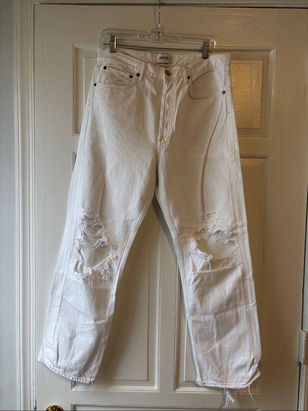 Agolde White Straight 90s Jeans